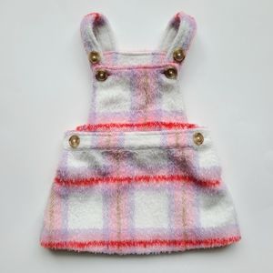 Seed Pink Check Pinafore Dress